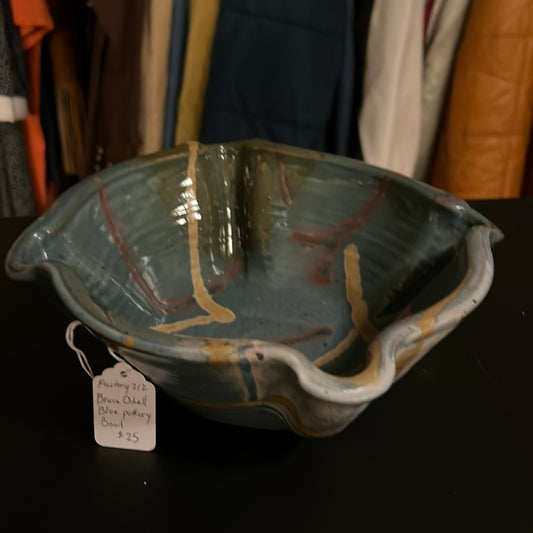 Bruce Odell Blue Pottery Bowl