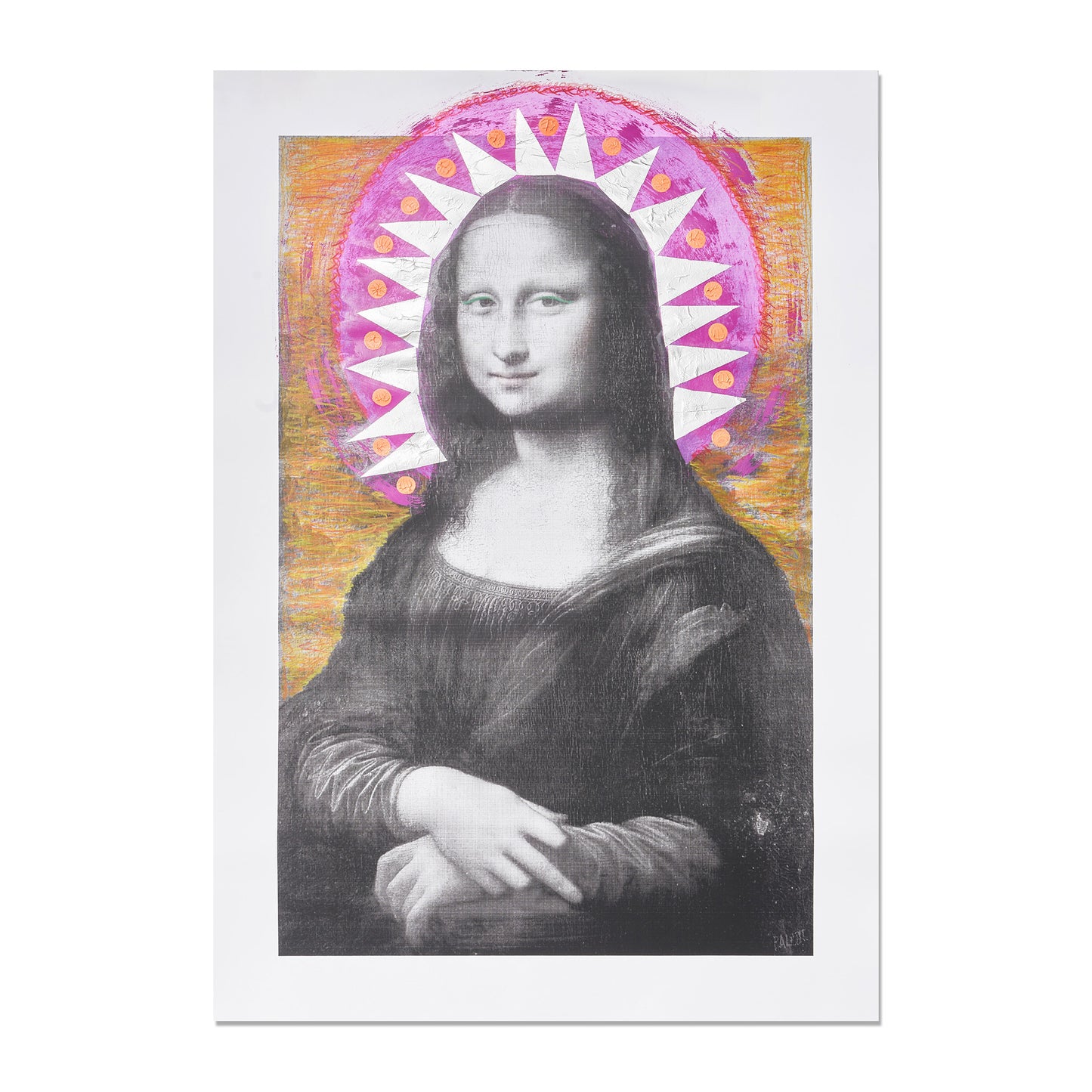 St Mona Lisa, Mixed Media Art